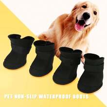 4pcs Perro Botas al Aire Libre, Zapatos de Lluvia Antideslizante de Mascotas, Cachorro Botas de Interior al Aire Libre Silicone Pet Perro Botas LINDES Botas Antideslizantes Calzado Protector,38050018 - Multicolor - Ver 5