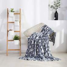 2026 Elegant Comfort Velvet Touch Ultra Plush Christmas Holiday Printed Fleece Throw/Blanket-50 X 60inch, (Reindeer), 50 X 60 Inch (W912) - 灰色的聖誕樹 - 查看 3