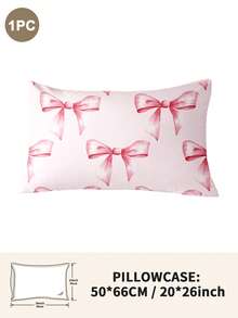 1pc/2pcs/4pcs Polyester Cute Bow Pattern Pillowcase (Pillow Insert Not Included), Soft & Comfortable, Suitable For All Seasons - Multicolor - View 17