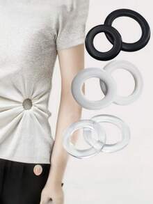1/3/6件装女士腰夹 - 隐藏式塑身扣，适用于连衣裙和衬衫，可调节塑身配饰，环形设计，即刻展现纤细腰身 - 彩色 - 查看 8