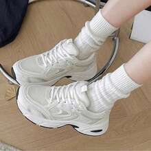 New Autumn Women's Shoes, Breathable And Lightweight Casual Sneakers With Non-Slip Soles - 米色 - 查看 5