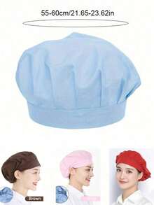 1pc Adjustable Elastic Chef Hat, Unisex Cooking Cap, Oil-Proof Work Hat, Dust-Proof Hair Cover, Suitable For Restaurant, Factory, Kitchen, Cooking, Hair Protection, Workshop, Food Service, Mother's Day Gift - Nhiều màu - Xem 9