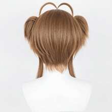 Brown Ponytail Anime Wig With Bangs Short  Brown Lolita Twin Tails Pigtails Wig For Wigs Cosplay Wigs For Women Wig Install Kit  Women Halloween Costumes Party,38046576 - Light Brown - 查看 6