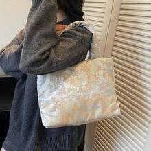 [Nueva]Bolso cruzado de mujer estilo nuevo chino con diseño de cubo gran capacidad para el trabajo y el ocio bolso de hombro y bandolera elegante y práctico - Verde - Ver 3