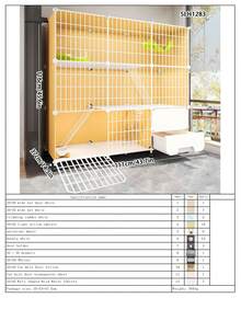 猫咪别墅家用猫笼，带猫砂盆，一体式猫屋，节省空间的猫窝，猫咪庇护柜 - 彩色 - 查看 13