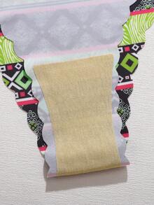 8pcs/Set Women's Seamless Leopard Print & Solid Color Wavy Trim Comfortable Smooth Fabric Triangle Panties - Multicolor - View 11