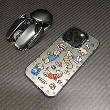 おしゃれなスマホケース 11/12/13/14/15/15pro/15 Plus/15 Promax/7plus/8plus/11pro/12pro/13pro/14pro/11promax/12promax/13promax/14promax/14plus/5 - 半透明の黒 - チェックする 2