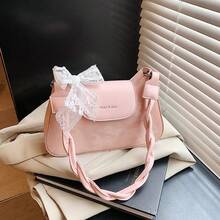 Bolso cruzado para mujer diseño exclusivo colores llamativos estilo retro versátil bolso de mano pequeño bandolera bolso de hombro - Rosa - Ver 3