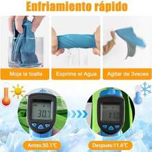OpenHI10 Piezas Toallas de Enfriamiento Deportiva,Toalla Microfibra Secado Rapido,Adecuado para Gym,Natacion,Yoga, Ejercicio, Golf, Acampar, Ejercicio, Carrera y Gimnasio (90 cm x 30 cm) - como se muestra en la figura - Ver 8