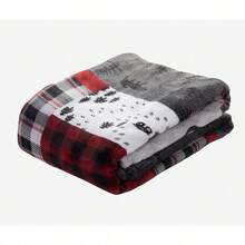 2026 Elegant Comfort Velvet Touch Ultra Plush Christmas Holiday Printed Fleece Throw/Blanket-50 X 60inch, (Reindeer), 50 X 60 Inch (W912) - 拼布 - 查看 2