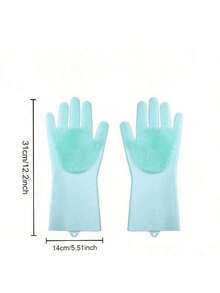 1pc Pet Bath Gloves Cat Cleaning Beauty Massage Comb Anti-Scratch Bite Dog Deep Cleaning Shedding Gloves - Multicolor - View 9