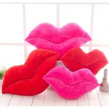 Unique Red Lip Plush Pillow - Soft & Comfortable Sofa Decorative Throw Pillow, Ideal For Home Decor, Birthday, Valentine's Day And Anniversary - Adorable & Fashionable Pink & Red Kiss Design - 30*60cm - View 5
