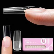 Beetles Tipex Lite Apex Nail Tips, Square Long, 96pcs 16 Sizes,Nail Supplies Nail Stuff Nail Stuff Nail Tech Supplies  Pre-Building Pre-Etched Acrylic Nail Tips For Flat Nails & Natural C-Curves Nail Beds,37984264 - Màu Đỏ Sâu - Xem 1