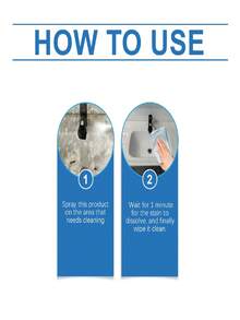 jakehoe 多用途浴室清洁剂——有效去除不锈钢水槽、淋浴房、玻璃和浴缸上的顽固污渍和残留物，让清洁更轻松快捷。 - 彩色 - 查看 2