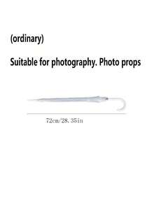 2 Pieces Wedding Season Transparent Umbrellas, Long-Handled Umbrellas, Popular Photo Spots, Transparent Umbrella Decoration Props, Straight Handles, Fresh And Cute Rainy Season High-Appearance Level Umbrellas,Spring Summer Picks,Brides Maid Gifts,Room,Bedroom Decor,Beach,Travel,For Men,For Women,Vacation,Women's Day,Travel Essentials,Wedding Favours,Y2k,Bedroom,Car Accessories Women,Kitchen Deccorcute Stuff - Multicolor - View 5
