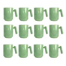 Set De 12 Tazas De Plástico Libre De Bpa Resistente - Verde - Ver 10