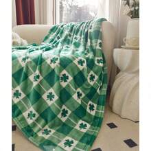 2026 Elegant Comfort Velvet Touch Ultra Plush Christmas Holiday Printed Fleece Throw/Blanket-50 X 60inch, (Reindeer), 50 X 60 Inch (W912) - 幸運格子三葉草 - 查看 5