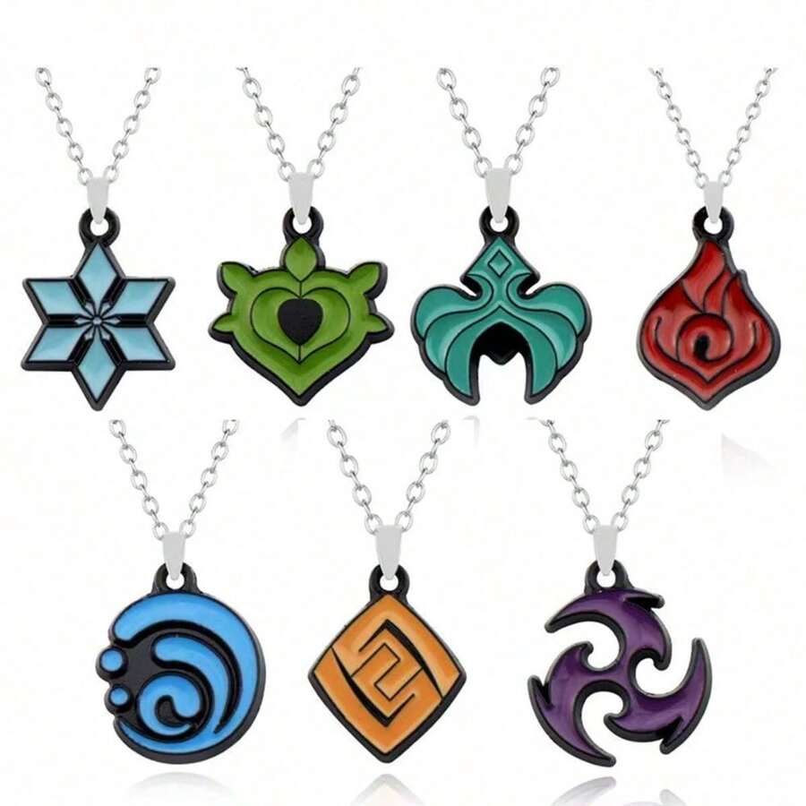 New Anime Peripheral Character Full Set Pendant Necklace Anime Collar Chain - 彩色 - 查看 1