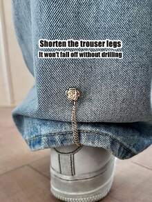 Camellia Flower T-Shirt Dress, Short Sleeve, Fixed Adjustable Button, Longer Hem, Fixed Button - Multicolor - View 2