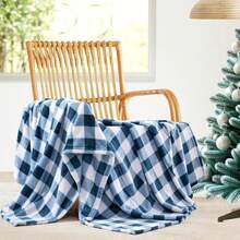 2026 Elegant Comfort Velvet Touch Ultra Plush Christmas Holiday Printed Fleece Throw/Blanket-50 X 60inch, (Reindeer), 50 X 60 Inch (W912) - Buffalo Navy - 查看 3