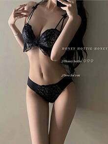 Women Bra And Panty Sets - Black - View 9
