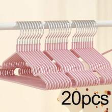 20 chiếc móc treo quần áo cho bé sơ sinh và trẻ nhỏ, móc treo nhỏ xinh bằng dây kim loại chống trượt, bọc nhựa, tiết kiệm không gian lưu trữ trong tủ quần áo cho trẻ từ 0-7 tuổi, lý tưởng cho nhà trẻ. - Nhiều màu - Xem 11