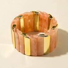 European And American Fashion Jewelry Ins Style Retro Wide Acrylic Bracelet Personality Exaggerated Color Block-Border Bracelet GCYX - 31178-bra-blue-EP - 查看 6