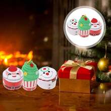 OpenHISTOBAZA 3 Piezas Toallas de Mano Navideas Toallas de Modelado Pasteles con Diseo Santa Claus Mueco rbol Navidad para Decoracin y - como se muestra en la figura - Ver 5