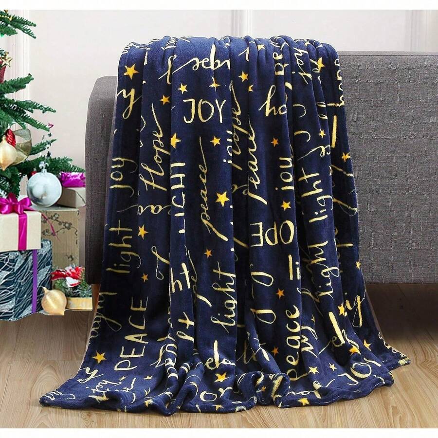 2026 Elegant Comfort Velvet Touch Ultra Plush Christmas Holiday Printed Fleece Throw/Blanket-50 X 60inch, (Reindeer), 50 X 60 Inch (W912) - 平安喜樂 - 查看 1