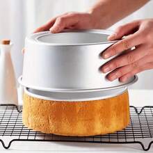 1 pieza/Set de 3 piezas, Molde redondo para hornear pasteles de aluminio, Molde de pastel redondo con fondo extraíble, Juego de herramientas de horneado de varios tamaños, Molde de pastel creativo, Apto para pasteles de cumpleaños y pasteles de boda, Horno y olla a presión, Lavavajillas, Duradero - Fondo vivo - Ver 11