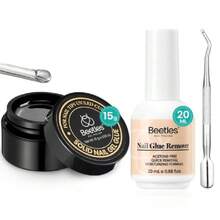 Beetles Solid Nail Glue Gel With 20ml Nail Glue Remover Set 15g For Press On Nails Acrylic Nails Tips U V  Cured & Nail Supplies Nail Stuff Nail Stuff Nail Tech SuppliesSolid Glue Remover- Not For Uv Gel Glue,37984268 - 淺藍色 - 查看 1