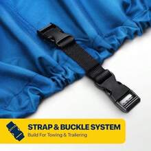 OpenHISeal Skin Covers Barco de Cubierta Funda, Tela Resistente de Grado Marino, Compatible con Barcos de 23'-24' de Largo y hasta 102" de Ancho, Proteccin para Todo Clima, Ideal para Amarre, Remolque - Azul marino + 23'-24'l x 102" ancho de viga - Ver 7