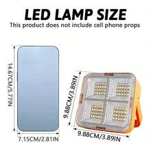 1pc Outdoor Solar Powered Lamp, Portable Camping Lantern With Built-In 2pcs 18650 1200mAh Rechargeable Batteries, Solar Panel Charging Zero Power Consumption Emergency Light, Solar LED Camping Light, Tent Light, Emergency Light, Searchlight - Magnetic Multi-Function, IP66 Waterproof, Suitable For Power Outage, Outdoor, Home Travel, Camping, Fishing And Night Market Lighting - Christmas Gift, Christmas Eve, Christmas Decoration - trái cam - Xem 5