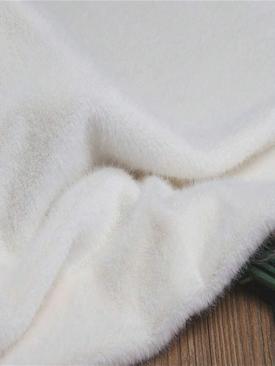 1pc Faux Fur Plush Fabric, Warm Imitation Rabbit Fur Fabric For Clothing, Pet Supplies, DIY Crafts - White - View 1