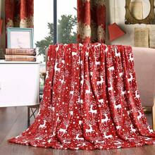 2026 Elegant Comfort Velvet Touch Ultra Plush Christmas Holiday Printed Fleece Throw/Blanket-50 X 60inch, (Reindeer), 50 X 60 Inch (W912) - 馴鹿 - 查看 1