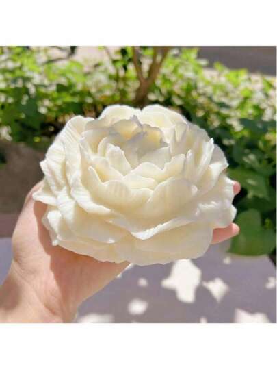 1pc Peony Flower Silicone Mold, Suitable For DIY Candle Making