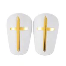 1 Pair Mini Football Shin Guards, Golden Cross Series, Unisex Thickened Sports Protective Gear, Leg-Hugging Design, Suitable For All Seasons - Cross Series - View 6