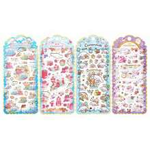 1张2026漫画可爱卡通周边贴纸，趣味猫兔贴纸，高美可爱水晶贴纸，不对称边框贴纸，多巴胺少女心形粉色、紫色、蓝色、红色等其他可爱有趣的高美 - 彩色 - 查看 2