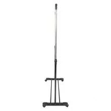 Single-Bar Clothes Rack With Shoe Shelf - Black & Silver, Vertical & Horizontal Stretching Stand, Space-Saving, Ideal For Entryway Bedroom, Organizes Garments Footwear Easily - 黑色 - 查看 6