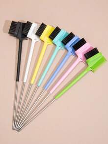 1/Double-Sided Edge Control Comb - A Pointed-Tail Styling Comb Designed For Salon Professionals, For Coloring And Curl Control (Travel-Friendly Styling Tool) - Green - View 4