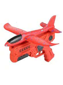 1pc Outdoor Foam Airplane Launcher Toy, Foam Dart Shooter Toy, Manual Powered, Kids Airplane Launcher Gun, Battery-Free, Foam Airplane, Suitable For Backyard/Park/Beach Outdoor Play, Family Interactive Outdoor Sports Game, Parent-Child Flight Game, Christmas/Halloween/Easter/New Year/Birthday/Children's Day Gift For Boys And Girls 3-12 Years Old - Multicolor - View 2