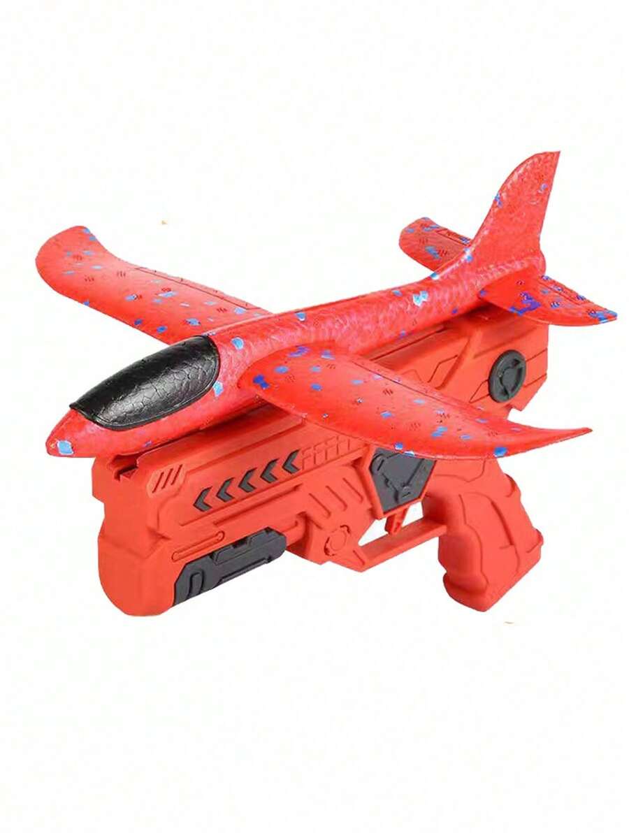 1pc Outdoor Foam Airplane Launcher Toy, Foam Dart Shooter Toy, Manual Powered, Kids Airplane Launcher Gun, Battery-Free, Foam Airplane, Suitable For Backyard/Park/Beach Outdoor Play, Family Interactive Outdoor Sports Game, Parent-Child Flight Game, Christmas/Halloween/Easter/New Year/Birthday/Children's Day Gift For Boys And Girls 3-12 Years Old