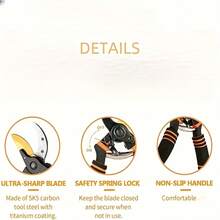 1pc 8.5-Inch Professional Titanium Alloy Bypass Pruning Shears (T13) - Ultra Sharp Premium Gardening Scissors, Handheld Garden Hedge Trimmer - Heavy Duty Gardening Tool - Multicolor - View 7