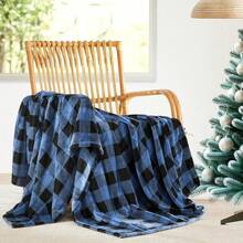 2026 Elegant Comfort Velvet Touch Ultra Plush Christmas Holiday Printed Fleece Throw/Blanket-50 X 60inch, (Reindeer), 50 X 60 Inch (W912) - 布法羅藍 - 查看 3