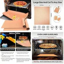 OpenHi Juego de 5 revestimientos para horno para parte inferior del horno, 16 x 24 pulgadas de grosor, antiadherentes, de tefln, sin BPA y PFOA, revestimientos reutilizables para horno para parte - negro -+paquete de 5 - Ver 9