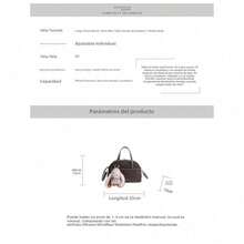 [Oferta exclusiva]Bolso cruzado para mujer estilo coreano minimalista retro con gran capacidad y diseño versátil ideal para el día a día y looks modernos - Marrón con adornos - Ver 6