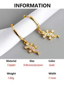 1 Pair Unique Design Golden Gecko & Crocodile Earrings, Creative Versatile Men's Gift - Yellow Gold - View 10