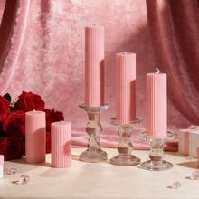 Nordic-Style Luxury Scented Candles, 1.96 Inches In Diameter, Available In 7 Sizes With The Longest Being 7.87 Inches. Made From Soy Wax And Paraffin Wax, These Scented Candles Are Perfect As Valentine's Day Gifts, Valentine's Day Decorations, Gifts For Girlfriends Or Women, Winter Gifts, Home Decor Candles, Valentine's Day Room Decorations, Valentine's Day Ornaments, For Candlelight Dinners, And As Gifts For Special Occasions. - Multicolor - View 3