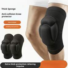 Two Pieces Set - Thickened Sponge-Filled Knee Pads, Unisex High-Elasticity Patella Straps, Ensuring A Comfortable Wearing Experience