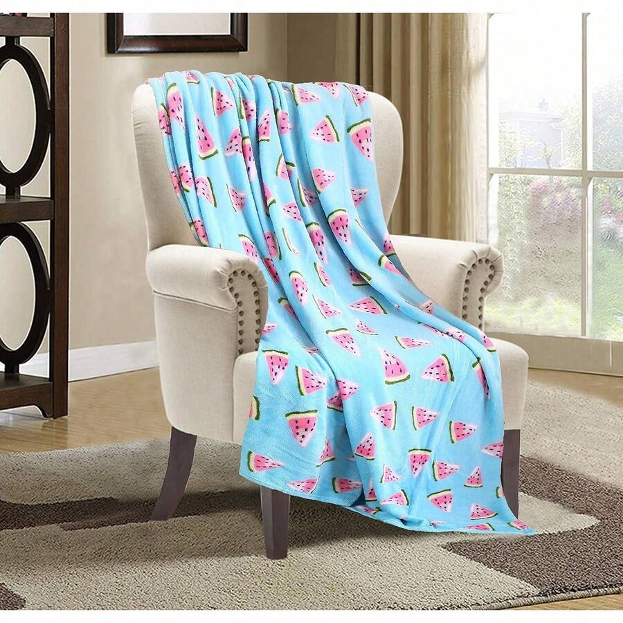 2026 Elegant Comfort Velvet Touch Ultra Plush Christmas Holiday Printed Fleece Throw/Blanket-50 X 60inch, (Reindeer), 50 X 60 Inch (W912) - 西瓜 - 查看 1